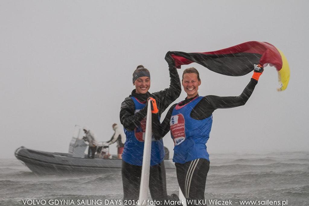 Frederike Loewe and Anna Markfort (GER-26) - 470 Women Junior European Bronze medallists ©  Wilku – www.saillens.pl